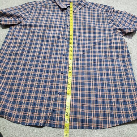 PATAGONIA Fezzman Plaid Button Down Shirt Short Sleeve Organic Cotton Men's XL - Picture 13 of 13